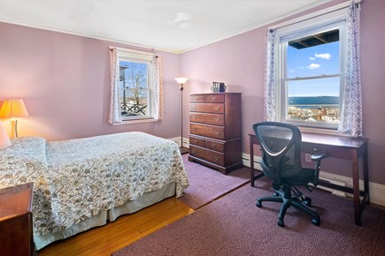 Plymouth MA vacation rental - Full size bedroom with Plymouth in the horizon
