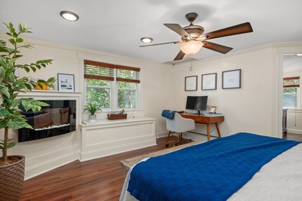 Harwich Cape Cod vacation rental - Enjoy the electric fireplace on the colder evenings or utilize the desk for remote work