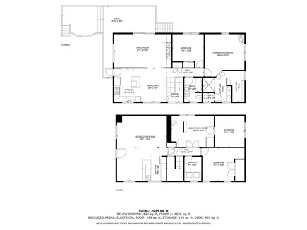 Harwich Cape Cod vacation rental - Floorplan of entire home