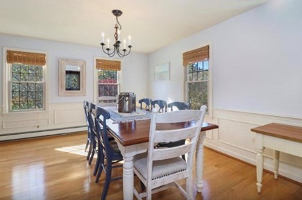 Yarmouth Cape Cod vacation rental - The dining room seats 8, but other chairs can be added for 12!