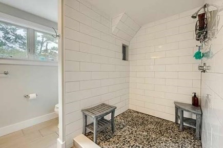 Chatham Cape Cod vacation rental - Large walk in shower ensuite to queen bedroom