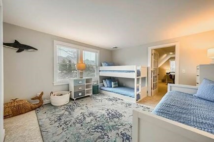 Chatham Cape Cod vacation rental - Second floor bedroom with twin bunk bed and twin with trundle