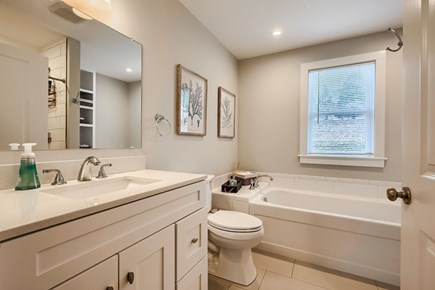 Chatham Cape Cod vacation rental - Bathroom # 1 with deep tub and shower, ensuite to bedroom #1