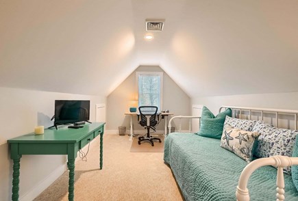 Chatham Cape Cod vacation rental - Day bed, tv and desk in the bonus room off bedroom #2