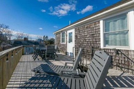 Sandwich Cape Cod vacation rental - Upper deck with lounges, outdoor dining table & gas grill