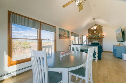 Sandwich Cape Cod vacation rental - Dining area with views of Cape Cod Bay- 72 Town Neck Road Town Neck Beach Escape