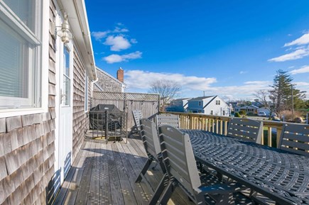 Sandwich Cape Cod vacation rental - Gas grill on upper deck with stairs down to lower level deck- 72 Town Neck Road Town Neck Beach Escape