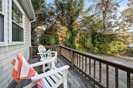 Mashpee Cape Cod vacation rental - Front deck with chairs