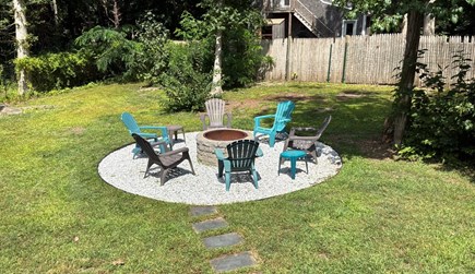 15 Cedar Lane Eastham Cape Cod vacation rental - Back Yard Fire Pit