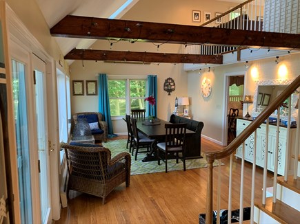 Sandwich Cape Cod vacation rental - Dining room with extra seating to look out on to lake