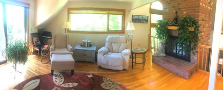 Falmouth Cape Cod vacation rental - TV/Reading room w fireplace & access to largest deck.