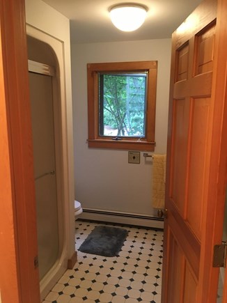 Falmouth Cape Cod vacation rental - Shower, 2nd shower w/tub, toilet. Door is betw this & vanity area