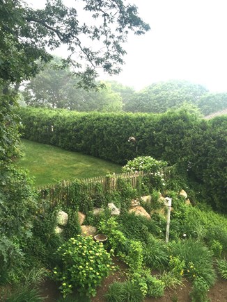 Falmouth Cape Cod vacation rental - Side garden adjacent to guest entrance/wing.