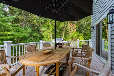 Osterville Cape Cod vacation rental - Deck with seating for 8 and  a weber grill