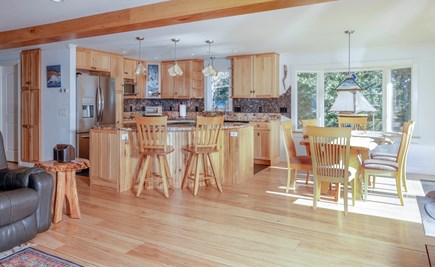 Eastham, Cape Cod Oasis, saltwater pool Cape Cod vacation rental - Main floor kitchen & dining room