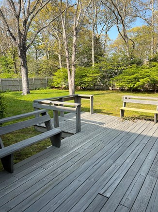 Falmouth Cape Cod vacation rental - Back deck and yard.