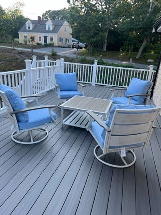 Cotuit Cape Cod vacation rental - Wrap around deck with patio furniture