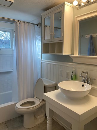 West Yarmouth Cape Cod vacation rental - Full bathroom with tub and rain-head shower.