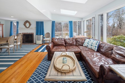 Chatham Cape Cod vacation rental - Main family room with views to outside & back deck.