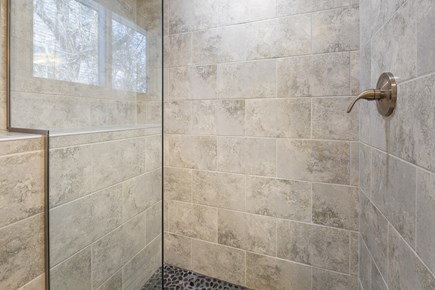Plymouth, Ocean's Edge Oasis MA vacation rental - Beautiful stone tile in the lower level bathroom.