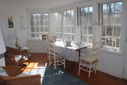 Eastham, Nauset Light - 216 Cape Cod vacation rental - Glass porch with dining area