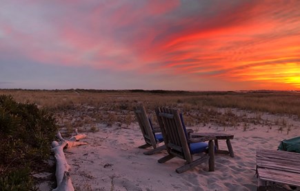 Truro Cape Cod vacation rental - Enjoy magnificent sunsets from the backyard