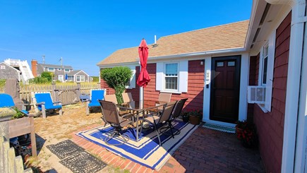 Truro Cape Cod vacation rental - Enclosed patio with gas grill and dining table