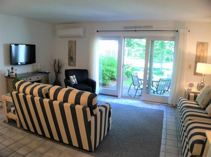Brewster, Ocean Edge Cape Cod vacation rental - Living Area overlooking patio