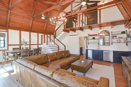 Chatham Cape Cod vacation rental - Large living room in the completely renovated post and beam barn