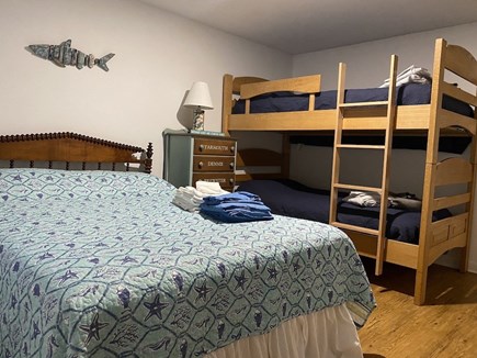 West Dennis Cape Cod vacation rental - full bed, bunk beds, TV with DVD and movies
