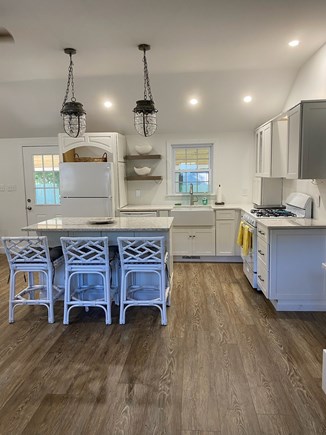 West Yarmouth Cape Cod vacation rental - White cabinets, quartz counters, keurig coffee station, island