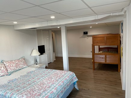 Orleans Cape Cod vacation rental - Basement with queen bed and twin bunkbeds