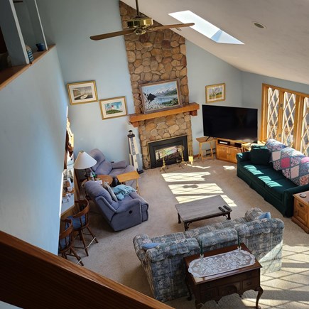 Brewster Cape Cod vacation rental - Looking from the loft into the great room