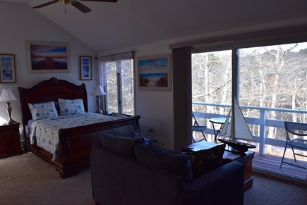 West Yarmouth Cape Cod vacation rental - oversized master bedroom with queen bed  & sitting area
