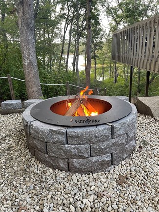 Orleans Cape Cod vacation rental - Fire pit with a water view.