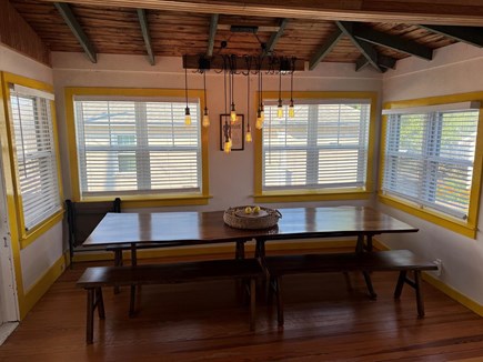 Falmouth, New Silver Beach Cape Cod vacation rental - Huge natural edge dining room table!