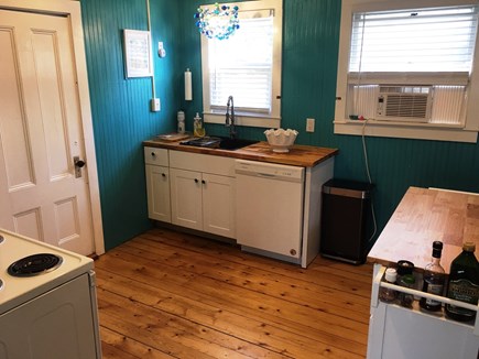 Falmouth, New Silver Beach Cape Cod vacation rental - The restored kitchen w electric oven, dishwasher.