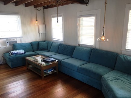 Falmouth, New Silver Beach Cape Cod vacation rental - HUGE custom couch in the LR