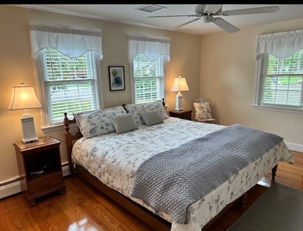 Dennis Cape Cod vacation rental - Bedroom with king bed, dresser, large closet, bathroom with showe
