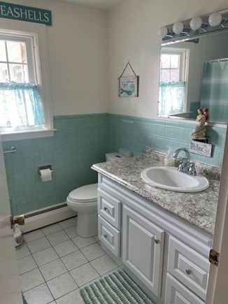 Dennis Cape Cod vacation rental - Main bath with shower/tub