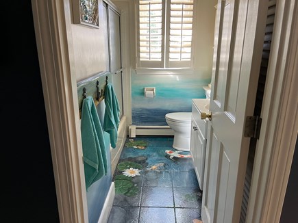 Bourne, Cataumet House Cape Cod vacation rental - Main bathroom with tub & shower