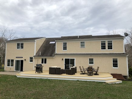 North Eastham Cape Cod vacation rental - Full view of backyard and deck
