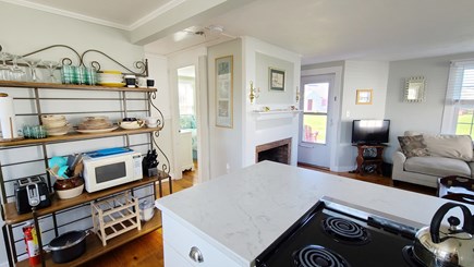 Truro Cape Cod vacation rental - Nicely equipped kitchen with electric range and refrigerator