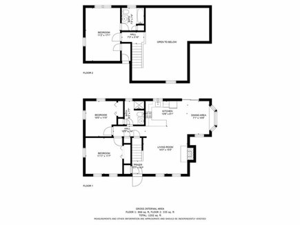 Eastham Cape Cod vacation rental - Floor plan for both floors