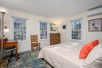 Eastham Cape Cod vacation rental - First floor King-sized bedroom with remote work space and memory foam mattress