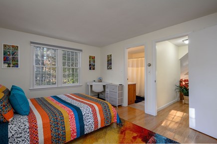 Eastham Cape Cod vacation rental - Second floor Queen bedroom with office nook and en suite bathroom