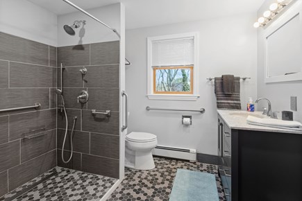 Eastham Cape Cod vacation rental - New 1st floor Full Bath with step-in shower and grab bars