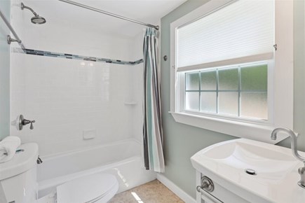Orleans Cape Cod vacation rental - First floor remodeled bath with tub and shower