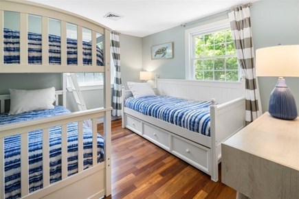Orleans Cape Cod vacation rental - 3rd bedroom - with bunks and twin with trundle