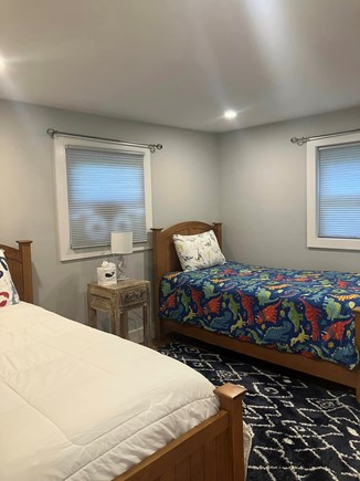 East Falmouth Cape Cod vacation rental - Twin bedroom. Post photo - a bunk has been added.  Sleeps 3.